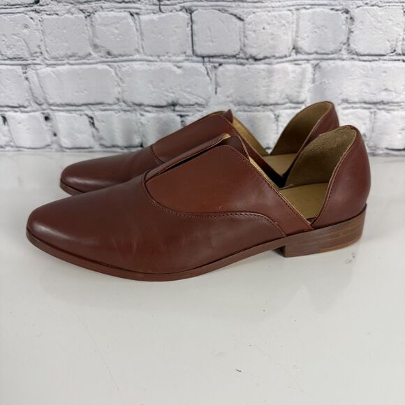 Nisolo Emma D'Orsay Oxford Loafers Shoes Slip On Flats Brandy Chestnut Womens 9 - Picture 6 of 14